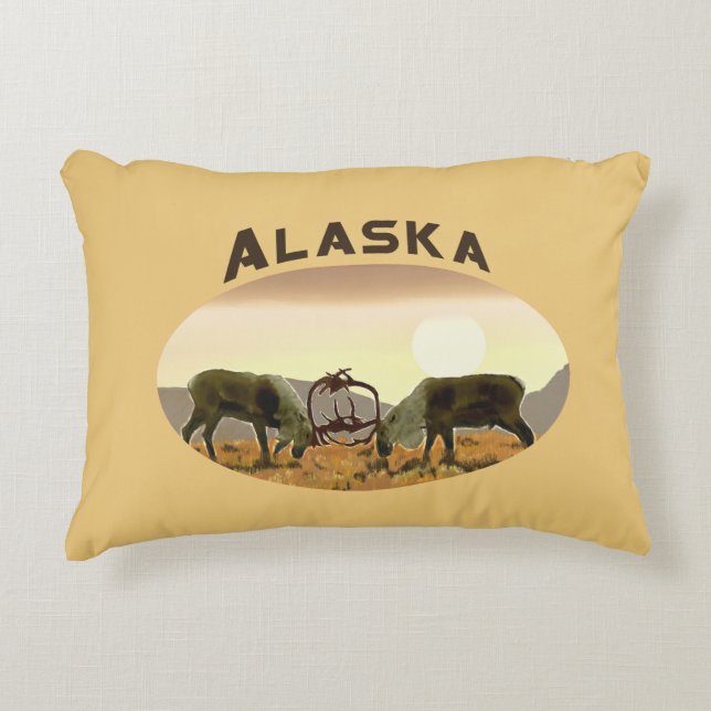 Coussins Décoratifs Caribou Duel - Alaska (Devant)
