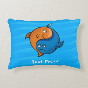 Coussins Décoratifs Caricature de poisson Yin Yang