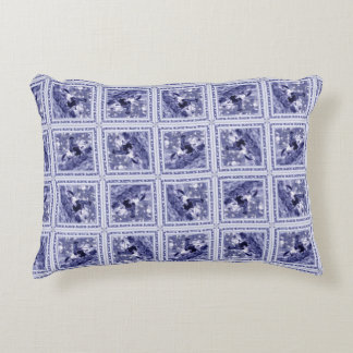 Coussins Décoratifs Carreau de Delft en denim occidental bleu