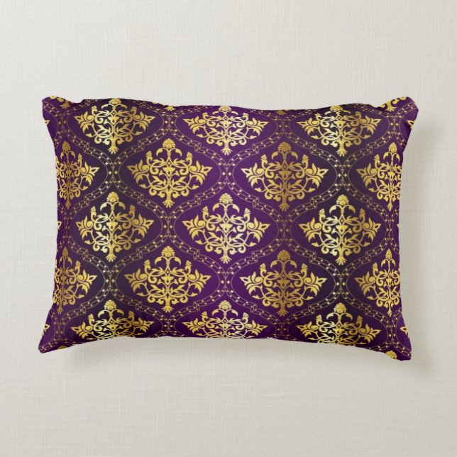 Coussins Décoratifs Carreau de pourpre royal et d'or (Dos)