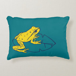 Coussins Décoratifs Carreau jaune de grenouille