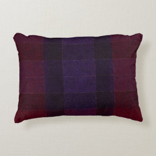 Coussins Décoratifs Carreaux Confortables Bordeaux Marron Violet