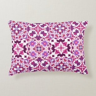 Coussins Décoratifs Carreaux espagnols roses et violets