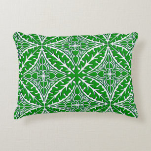 Coussins Décoratifs Carreaux marocains - vert émeraude et blanc