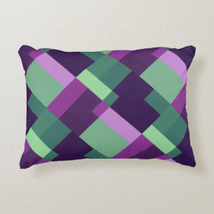 Coussins Décoratifs Carrés de couleur violet rose vert