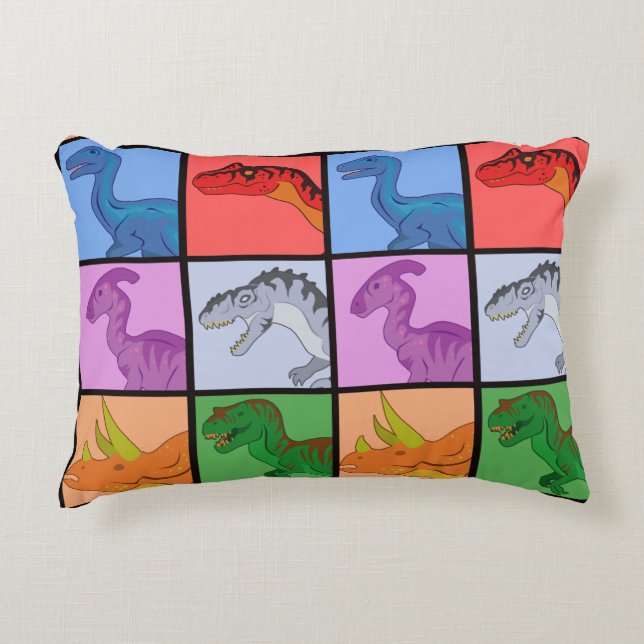 Coussins Décoratifs Carrés dinosaures (Devant)