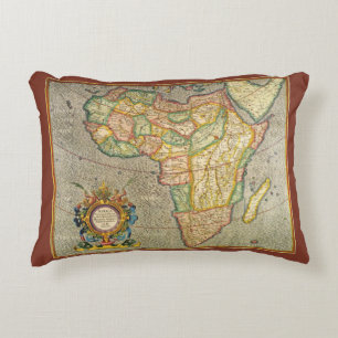 Coussins Décoratifs Carte antique du monde de Gerardus Mercator de l'A
