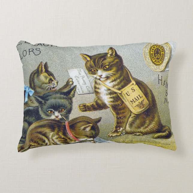 Coussins Décoratifs Carte commerciale de fil, 1880 (Devant)