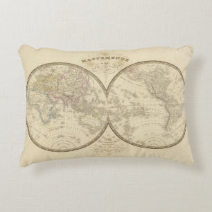 Coussins Décoratifs Carte d'atlas du monde