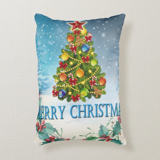 Coussins Décoratifs Carte de Joyeux Noël (Devant(Vertical))