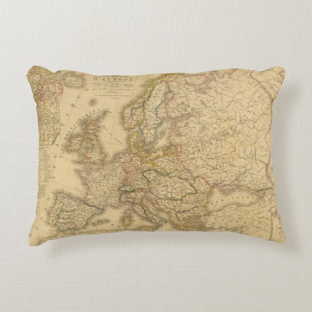 Coussins Décoratifs Carte de l'Europe 2 (Devant)