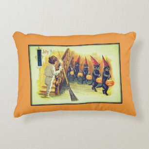 Coussins Décoratifs Carte d'Halloween Vintage Jolly de Black Cats