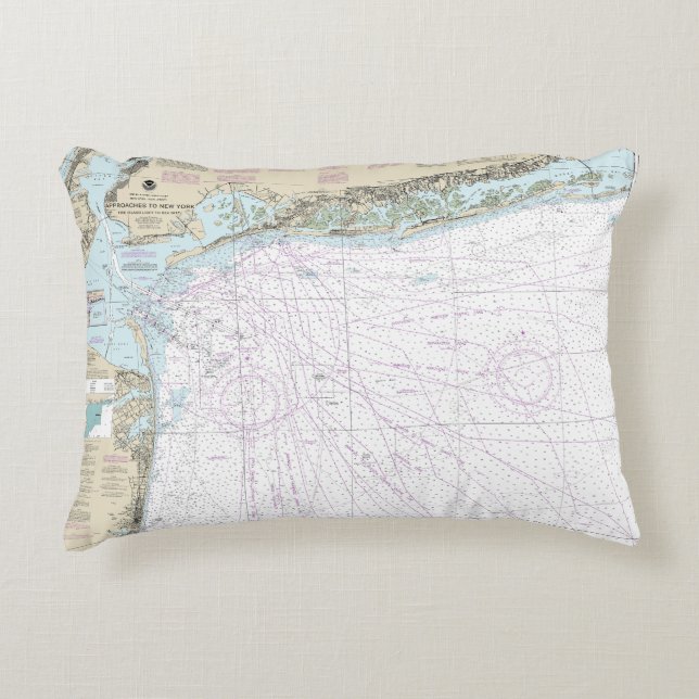 Coussins Décoratifs Carte nautique Feu Island Light to Sea Girt 12326 (Devant)