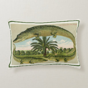 Coussins Décoratifs Carte postale vintage de l'alligator
