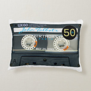Coussins Décoratifs Cassette Rétro T6 Audiotape 50e anniversaireUn Cou