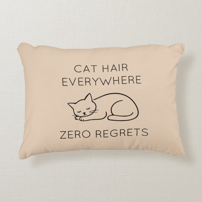 Coussins Décoratifs Cat hair everywhere zero regrets (Devant)