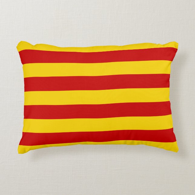 Coussins Décoratifs Catalogne Drapeau & Catalan - La Senyera mode (Devant)