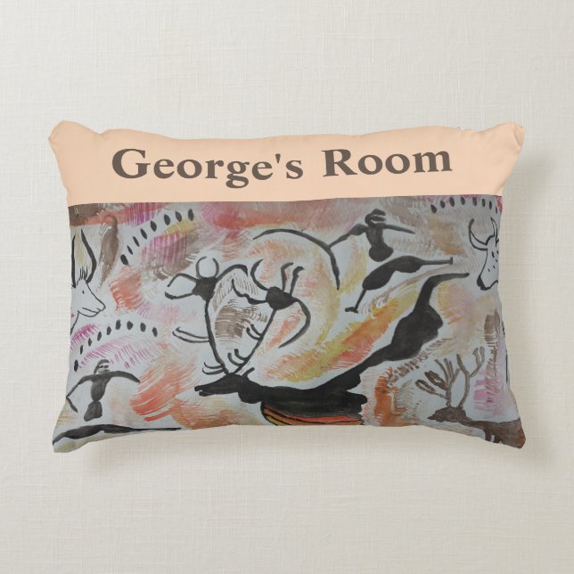 Coussins Décoratifs Cave Art Abstrait Personnalisé (Devant)