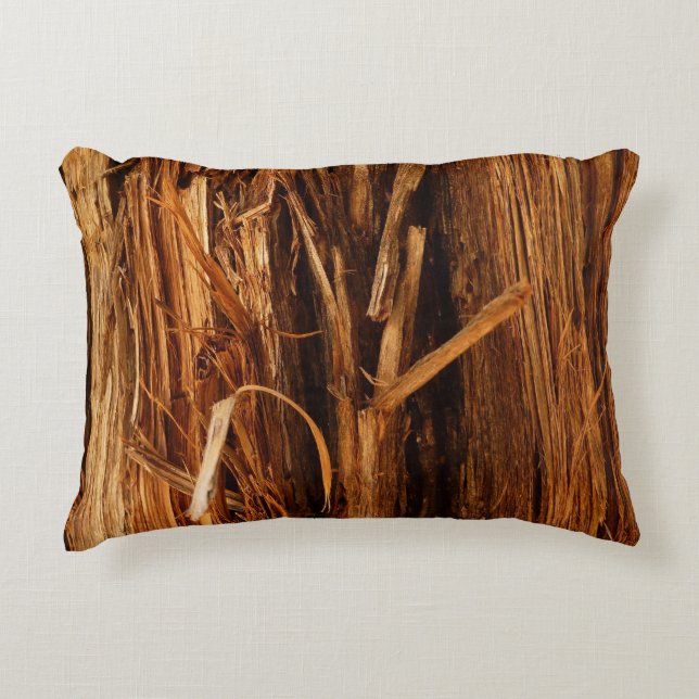 Coussins Décoratifs Cèdre texturé en écorce de bois (Devant)
