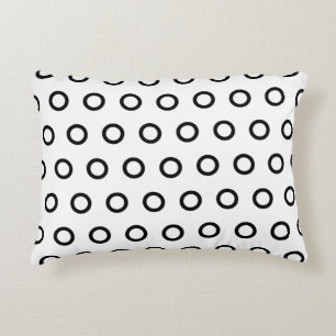 Coussins Décoratifs Cercles blancs et noirs