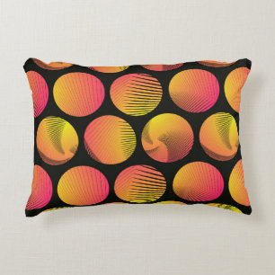 Coussins Décoratifs cercles graphiques sans couture motif en orange sh