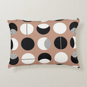 Coussins Décoratifs Cercles noirs et blancs motif sans soudure