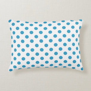 Coussins Décoratifs Cercles Pois bleu paon