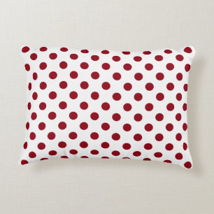Coussins Décoratifs Cercles Pois rouges Crimson