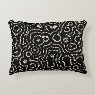 Coussins Décoratifs Cercles vintages en noir et blanc