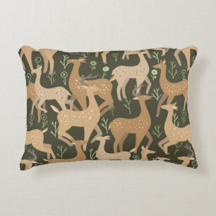 Coussins Décoratifs Cerf mignon plat main dessiné vintage sans soudur