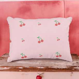 Coussins Décoratifs Cerise Fruit Motif Rose rouge