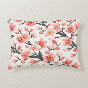 Coussins Décoratifs Cerisier Rose Élégant Fleurs de Sakura Floral Asia