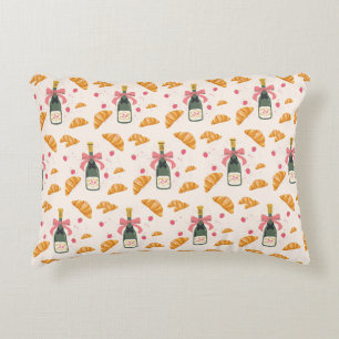 Coussins Décoratifs Champagne et croissants