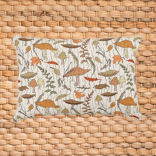 Coussins Décoratifs Champignons et Feuilles d'automne - motif sans sou