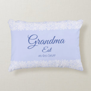 Coussins Décoratifs Changer tout texte Grand-mère Bébé Bleu