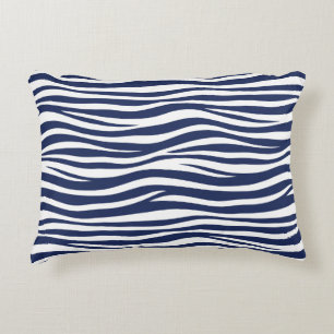 Coussins Décoratifs Chanson de la marine bleu marine vagues fluides