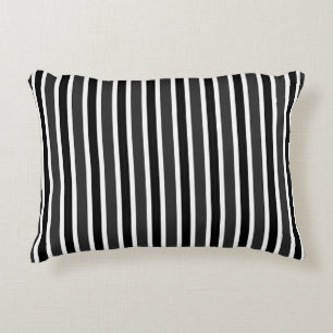 Coussins Décoratifs Charbon, rayures noires et blanches