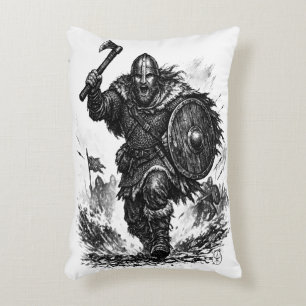 Coussins Décoratifs Charge de guerrier Viking - Bataille d'encre