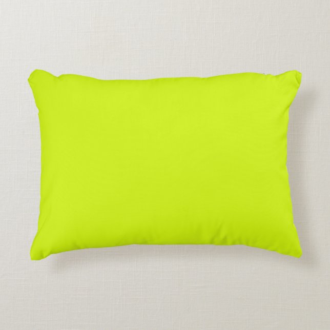 Coussins Décoratifs  Chartreuse Jaune (couleur unie)  (Devant)
