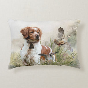 Coussins Décoratifs Chasse avec un chien breton, Art
