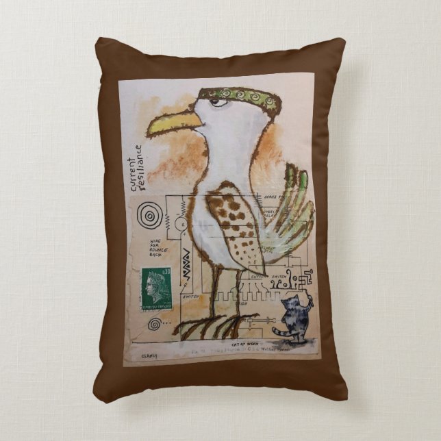 Coussins Décoratifs Chat Au Travail (Devant(Vertical))