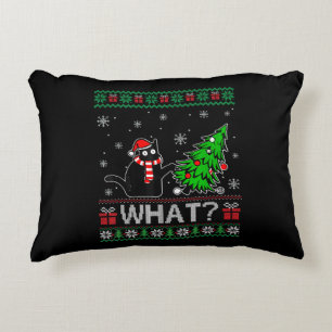 Coussins Décoratifs Chat Ce Chat Noir Drôle Poussant Arbre De Noël