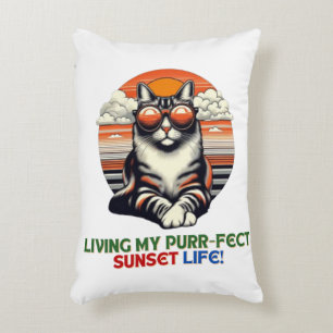 Coussins Décoratifs Chat Cool coucher de soleil
