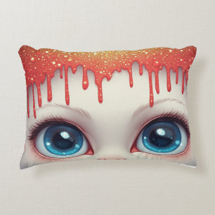 Coussins Décoratifs Chat Fantastique Yeux Bleus Avec Gouttes