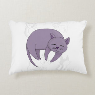 Coussins Décoratifs Chat gris couchage et chaton Doodet Draps couvertu