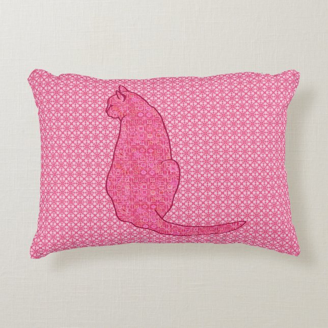 Coussins Décoratifs Chat japonais - Fuchsia Pink Batik (Devant)