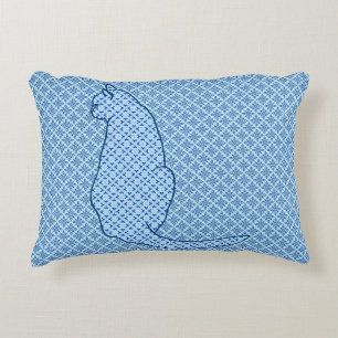 Coussins Décoratifs Chat japonais - Kimono bleu