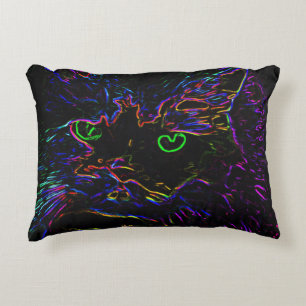 Coussins Décoratifs Chat Neon Glow