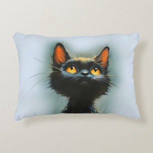 Coussins Décoratifs Chat noir enchanté