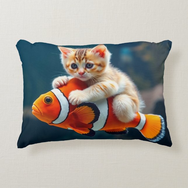Coussins Décoratifs Chat sur Clownfish (Devant)